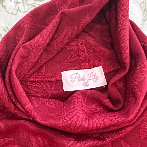 Pink Lily Red Midi Dress - Picture 3 of 4